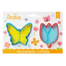 2 Cookie Cutters "Butterfly and Flower"