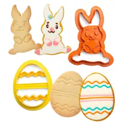 Cookie cutters "rabbit and egg"