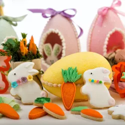 2 tagliabiscotti a forma di coniglio e carota
