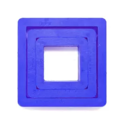 Set of 3 square cookie cutters in plastic