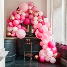 Rosa und Rosegold Ballonbogen