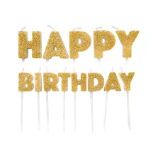 Candele di buon compleanno - Oro