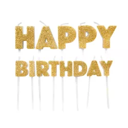 Candele di buon compleanno - Oro