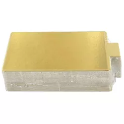 Mini cardboards rectangle "GOLD" - 9x5,5cm - 18pcs