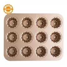 Non-stick metal "Cannelé" mould, 24 cavities