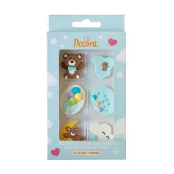 6 Sugar decorations Baby boy