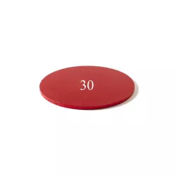Rote Tortenplatte - rund 30 cm