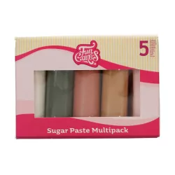 500 gr Glitter sugar pastes earthy colours