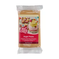 250g Sparkling gold sugar paste
