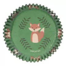 48 stampi per cupcake con animali della foresta