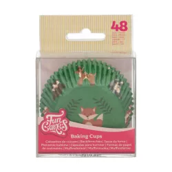 48 Caissettes à cupcakes animaux de la forêt