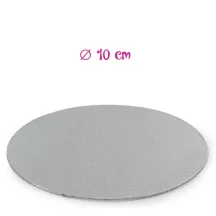 Thin round silver cake board - Cake board shape: round 10 cm