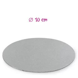 Thin round silver cake board - Cake board shape: round 10 cm