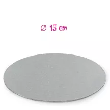 Dünne silberne Tortenplatte - rund 15 cm