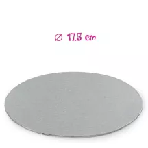 Thin round silver cake board - Cake board shape: round 17.5 cm