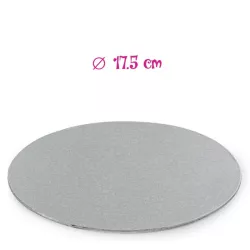 Dünne silberne Tortenplatte - rund 17.5 cm