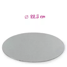 Thin round silver cake board - Cake board shape: round 22.5 cm