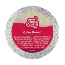 Thin round silver cake board - Cake board shape: round 30.5 cm