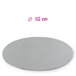 Dünne silberne Tortenplatte - rund 35 cm
