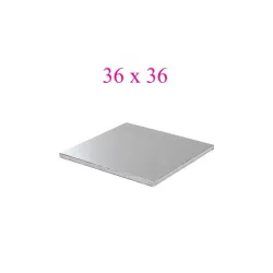 Quadratische silberne Tortenplatten - Quadrat 36 cm