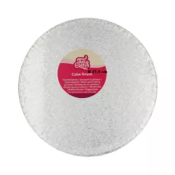 Silver round cake boards - round 27.5 cm