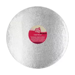 Piatto per torta rotondo argento - rotondo 33 cm