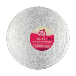 Silver round cake board - Cake board shape: round 25 cm