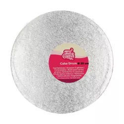 Silver round cake board - Cake board shape: round 25 cm