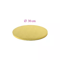 Round golden cake board - 30 cm
