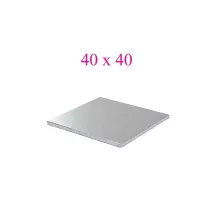 Square silver cake boards - Square 40 cm