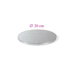 Round silver cake drum - 20 cm