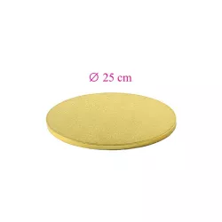 Piatti da torta rotondi dorati - 25 cm