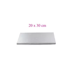 Rechteckige silberne Tortenplatten - A4 - 20 x 30 cm