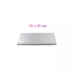 Plateaux rectangulaires argentés - Forme du plateau: XL - 35 x 45 cm
