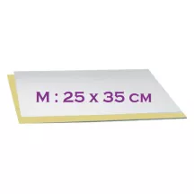 Plateau rectangulaire or et argent - M : 25x35cm