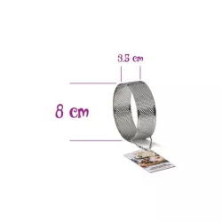 Anello per dolci alto e forato - diametro 8 cm