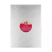 Rectangular silver cake board 35 x 25 cm x 3 mm
