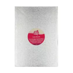 Rechteckige silberne Tortenplatte 35 x 25 cm x 3 mm