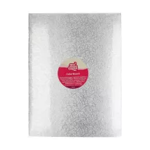 Rectangular silver cake board 40.5 x 30.5 cm x 3 mm