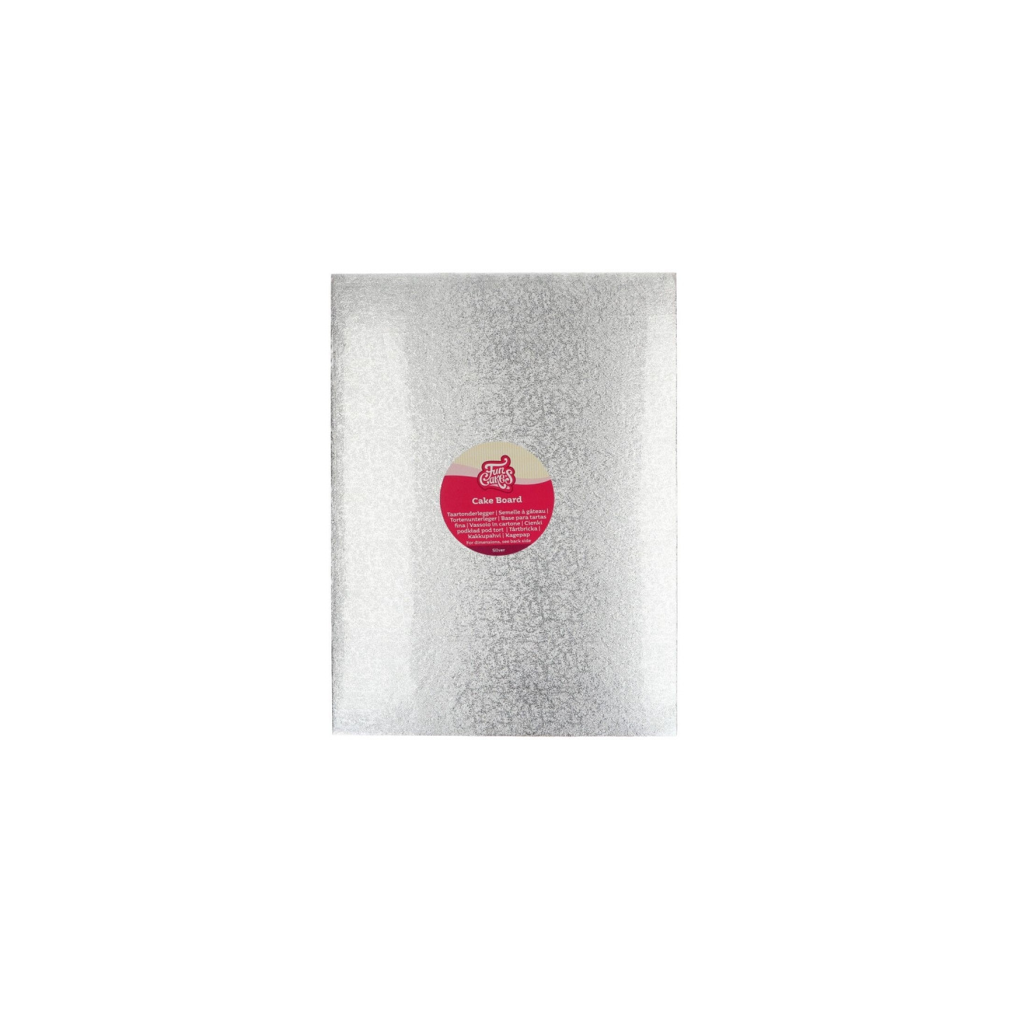Rechteckige silberne Tortenplatte 40.5 x 30.5 cm x 3 mm