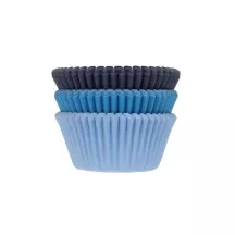 75 contenitori per cupcake di carta "assortimento blu"