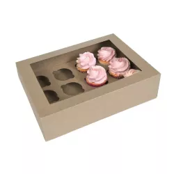 scatola da 12 cupcake con inserto - 0038-0430