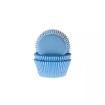 60 mini contenitori per cupcake di colore blu baby