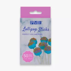 Bastoncini per lecca-lecca - 11,5 cm - Bianco - 50 pz