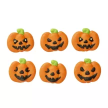 Sugar decoration "Pumpkins" - 6pcs