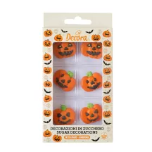 Sugar decoration "Pumpkins" - 6pcs