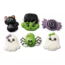 6 decorazioni di zucchero "Boo