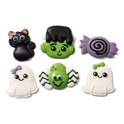 6 Sugar decorations "Boo"