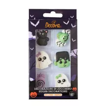 6 decorazioni di zucchero "Boo