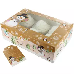 Snowman box for 6 or 12 cupcakes